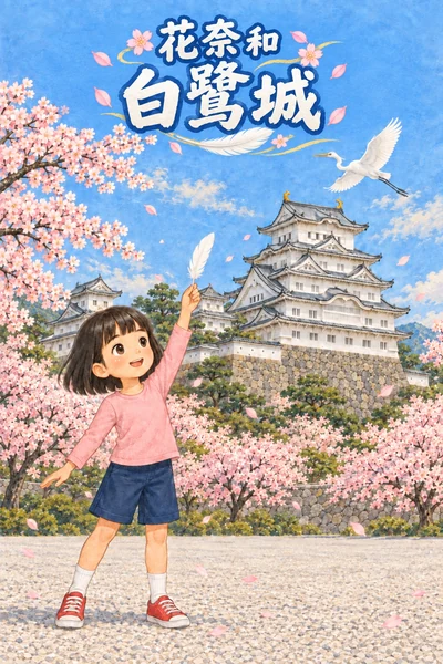 《花奈和白鹭城》封面