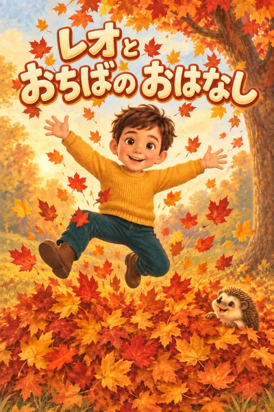 絵本『レオと おちばの おはなし』の表紙