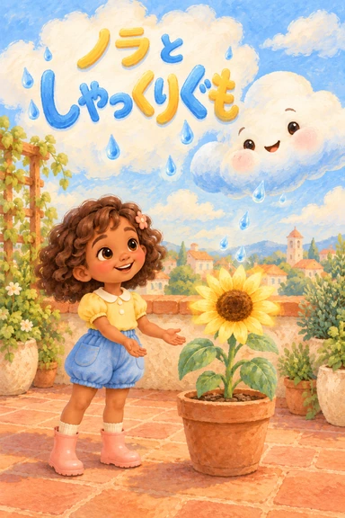 絵本『ノラと しゃっくりぐも』の表紙
