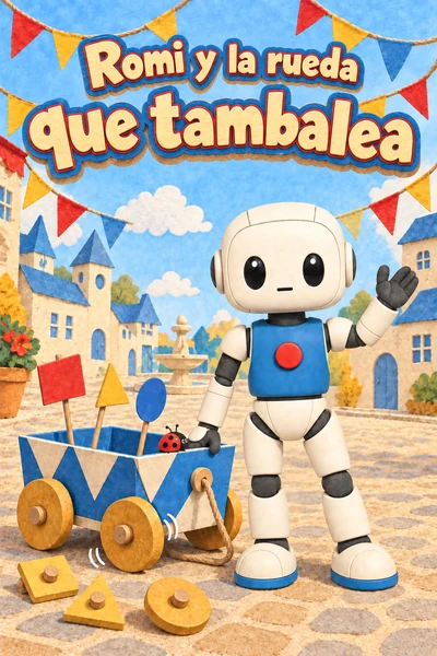 Portada del libro Romi y la rueda que tambalea